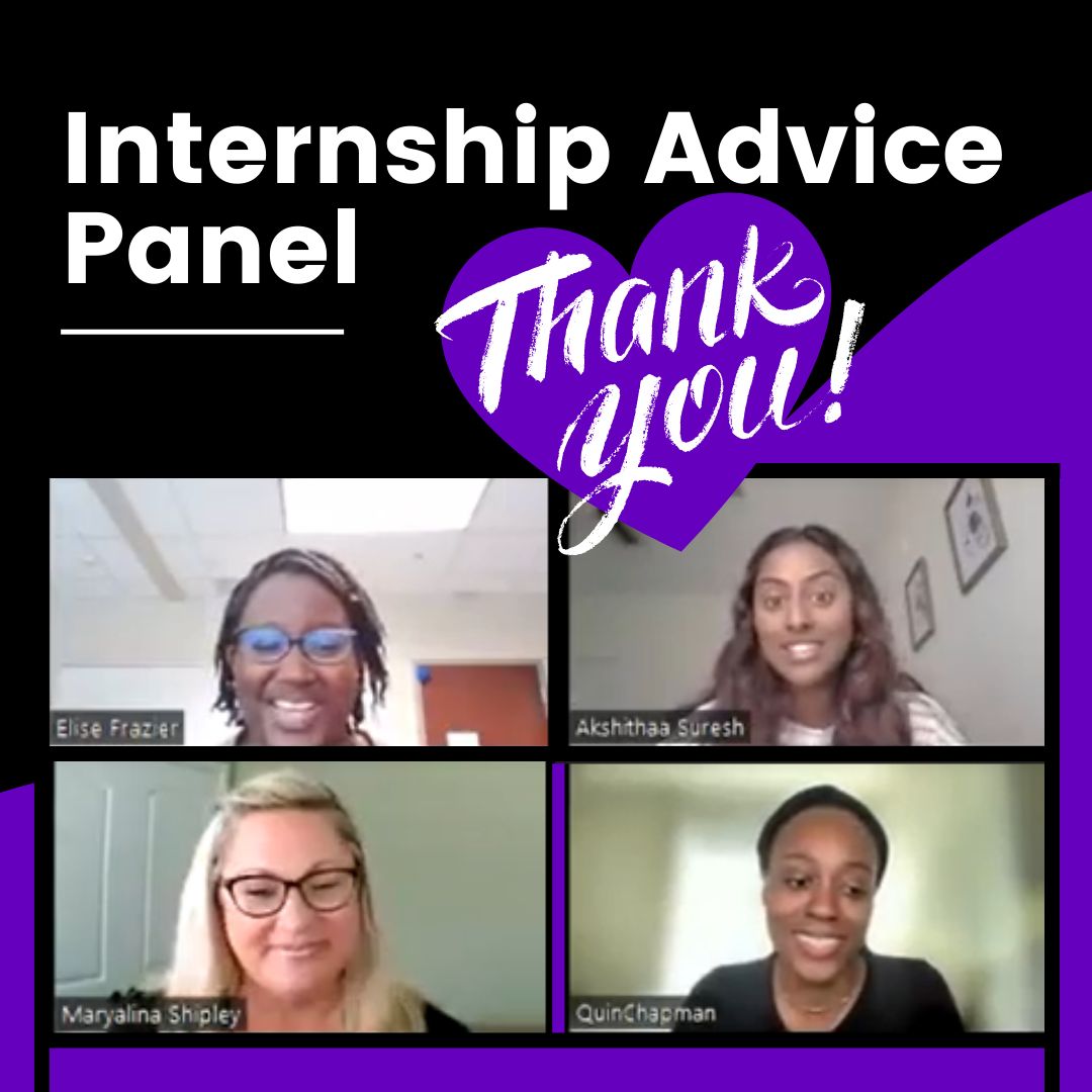 Internship Panel Screenshot with host and panelists.